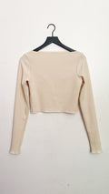 Bareline Bone crop top long sleeve