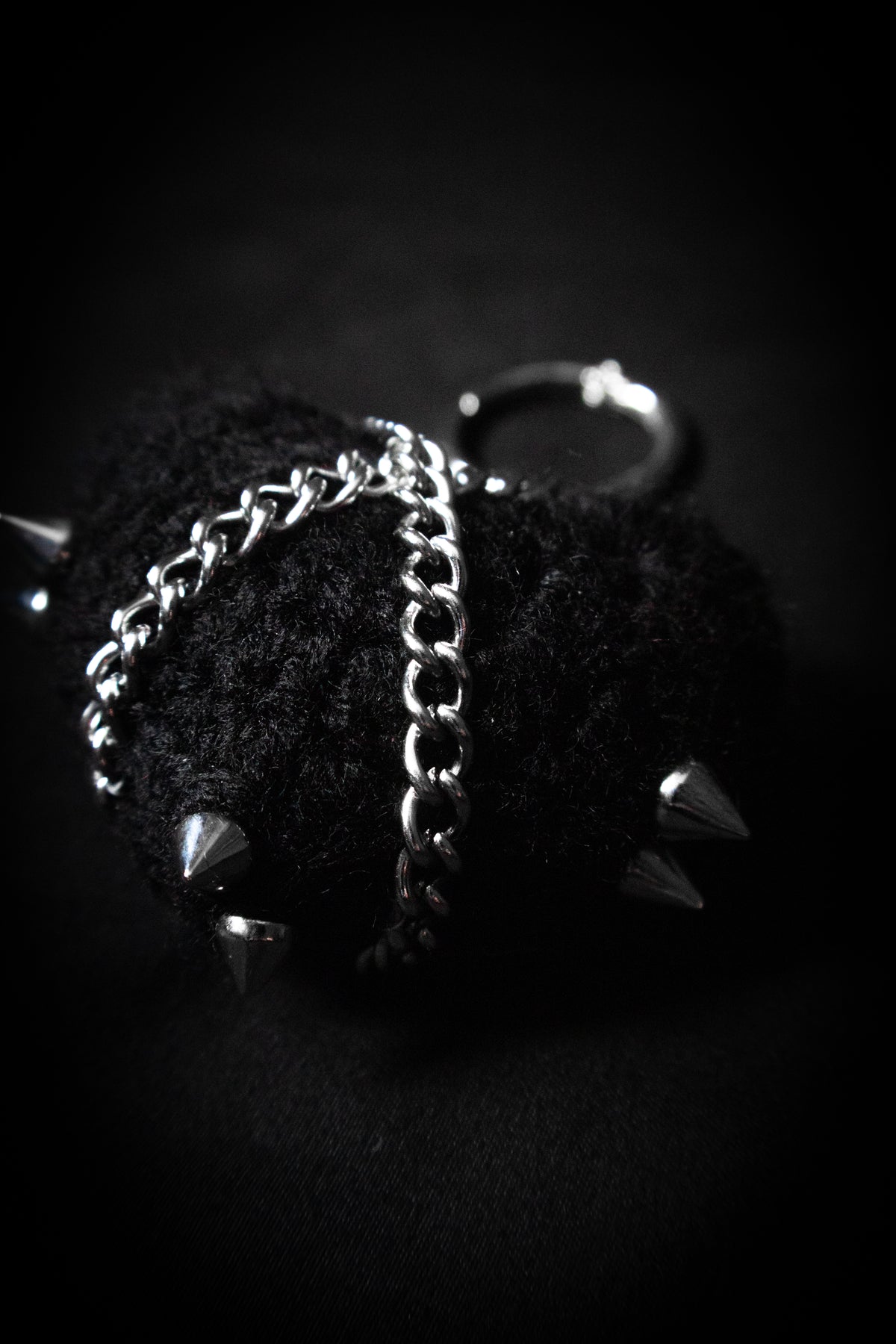 Crochet Cuties - Black Metal Bag Charm — Coven X Coven product photo