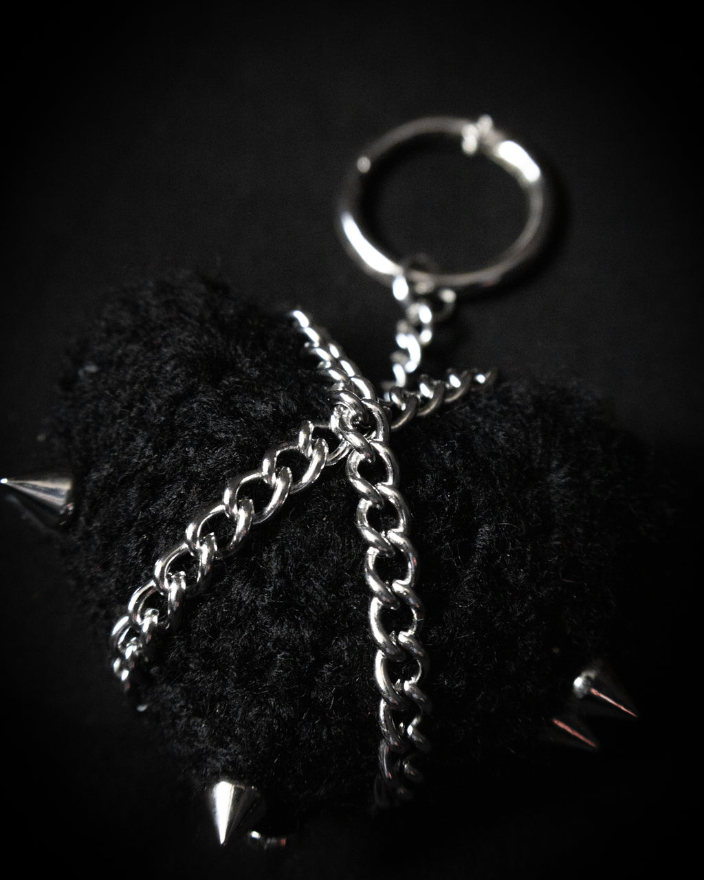 Crochet Cuties - Black Metal Bag Charm — Coven X Coven product photo