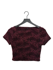 Feline top boat neck crop top