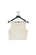 Lace sleeveless crop top