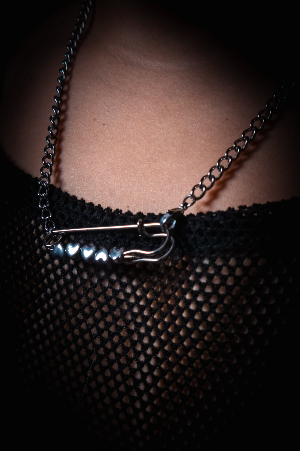 Safety Pin Chain - Hearts — Coven X Coven product photo