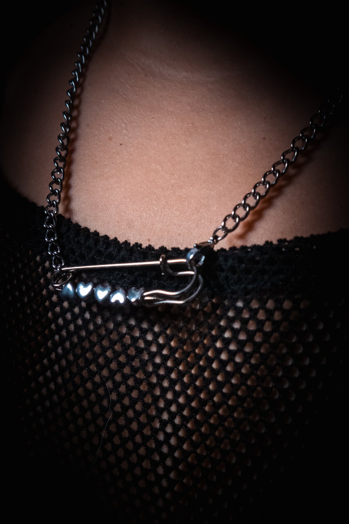 Safety Pin Chain - Hearts — Coven X Coven product photo