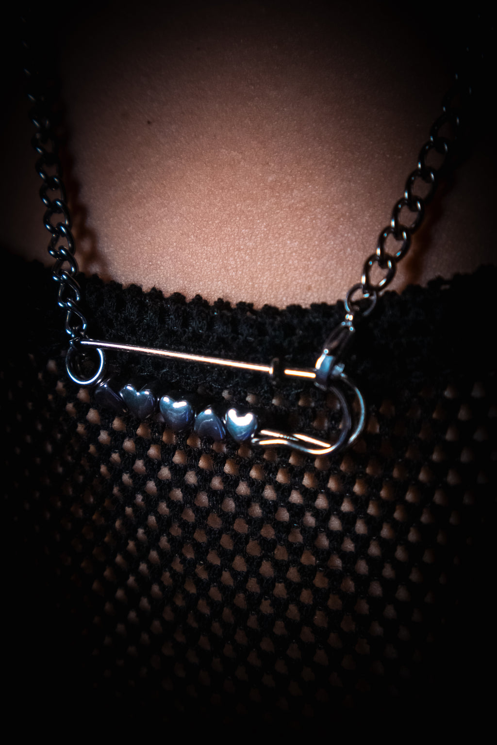 Safety Pin Chain - Hearts — Coven X Coven product photo