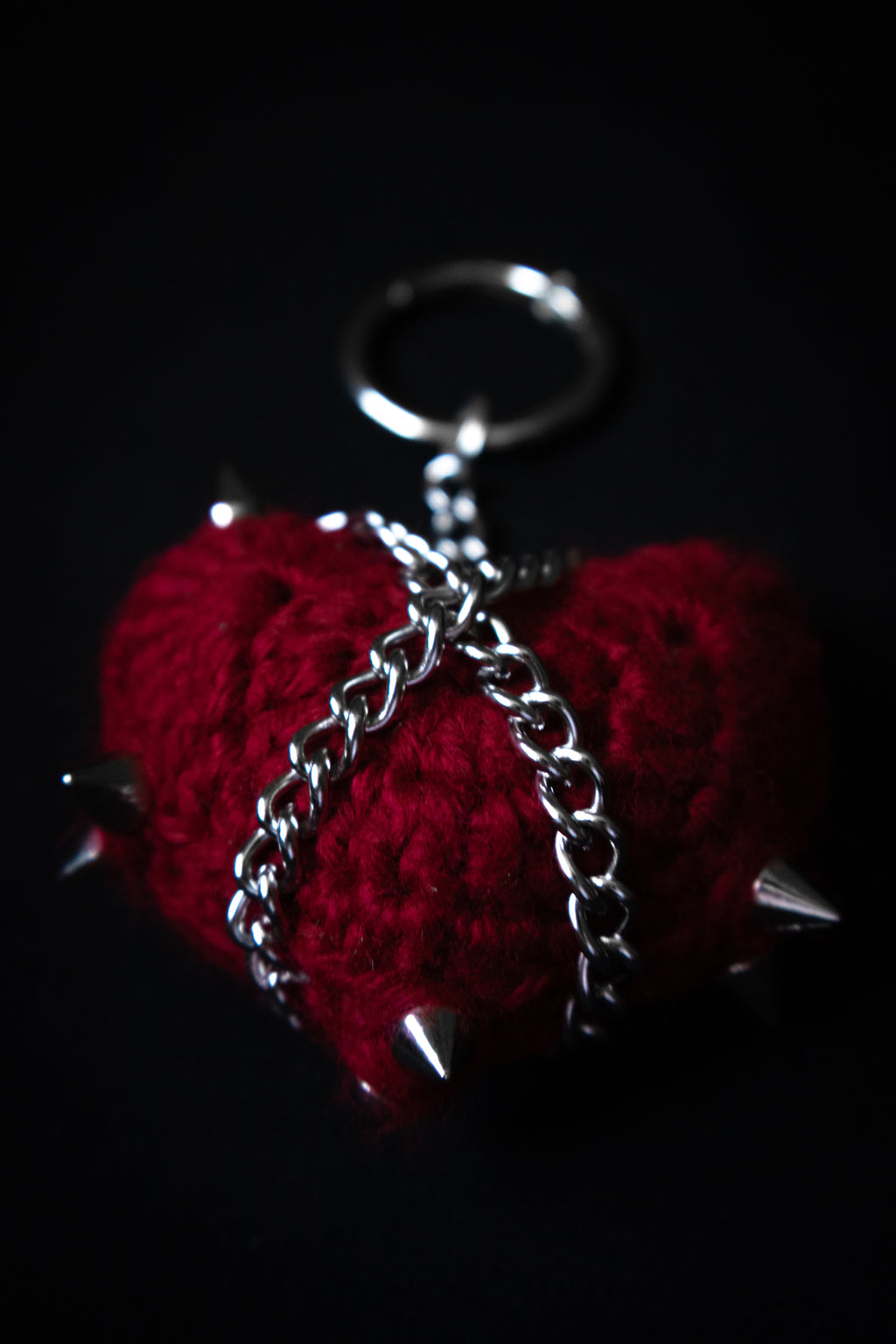 Crochet Cuties - Bleeding heart bag charm — Coven X Coven product photo