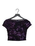 Snake eyes boat neck crop top