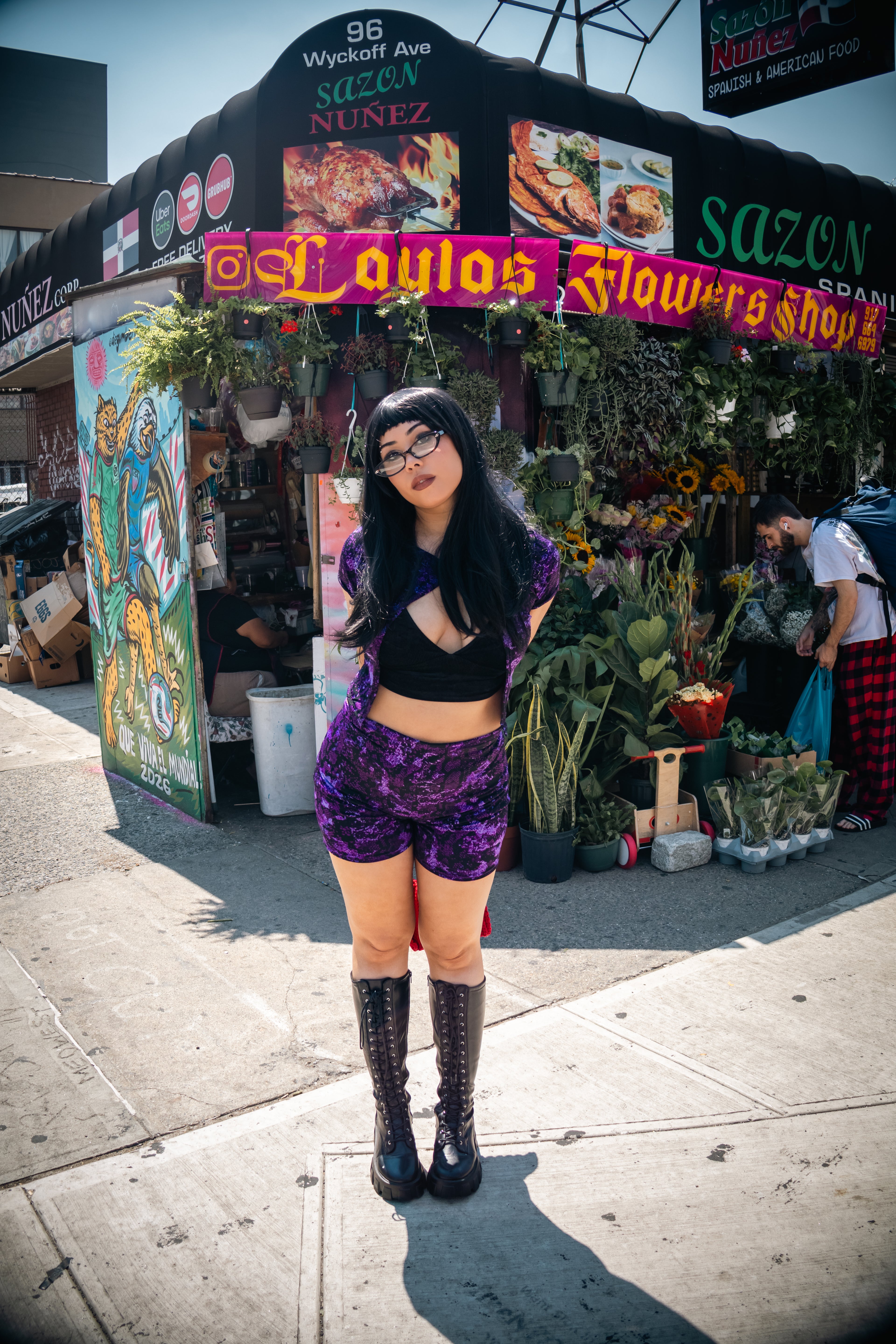 Snake eyes biker shorts