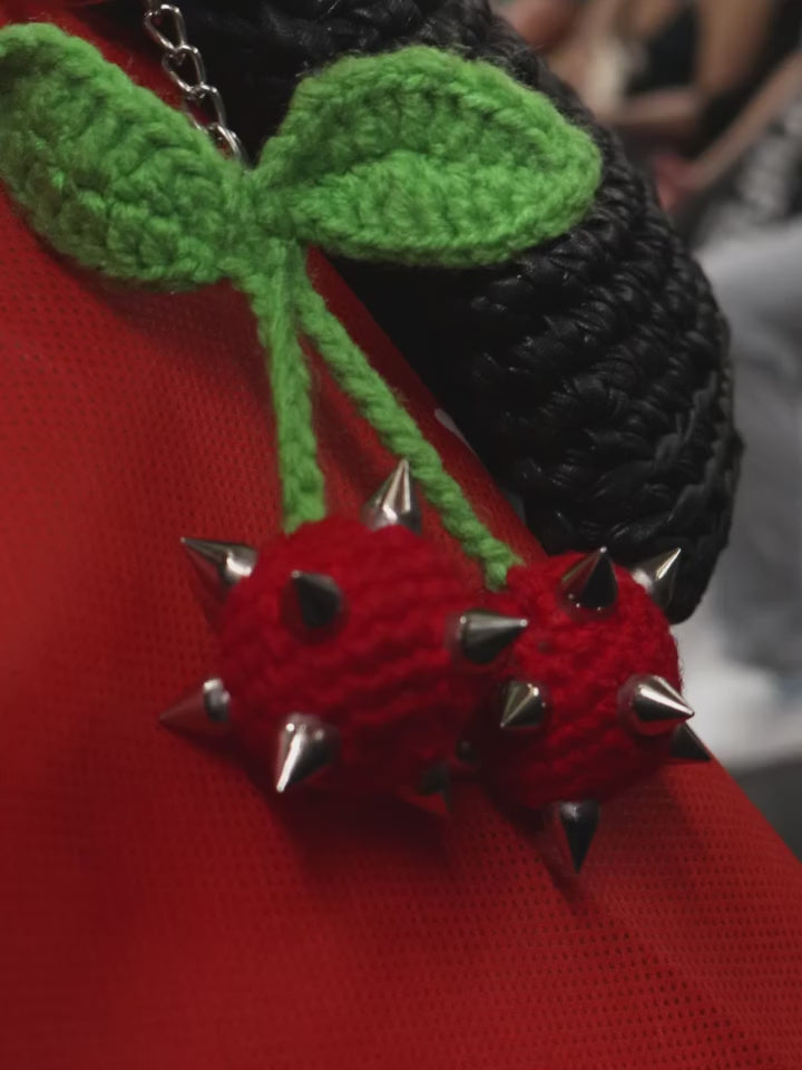 Crochet Cuties - Cherry Bomb Bag Charm